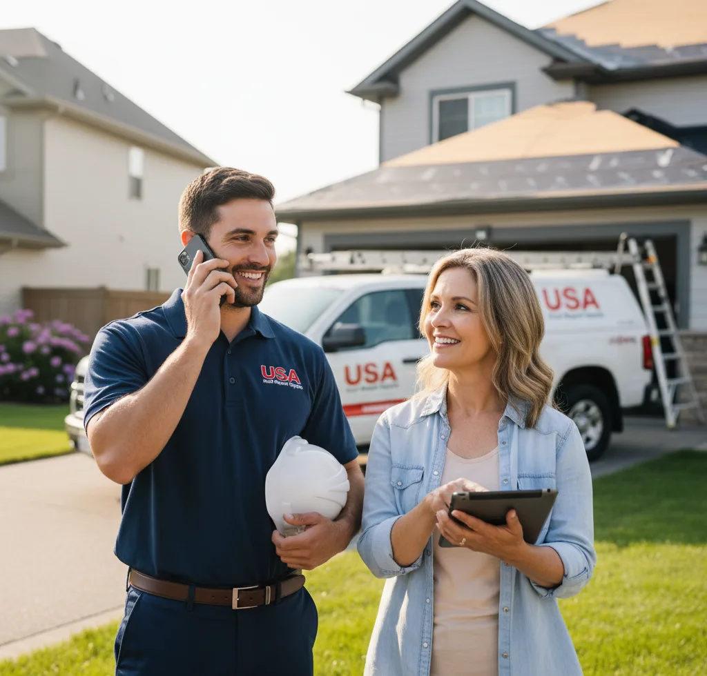 USA Roof Repair Experts customer support in Tioga
